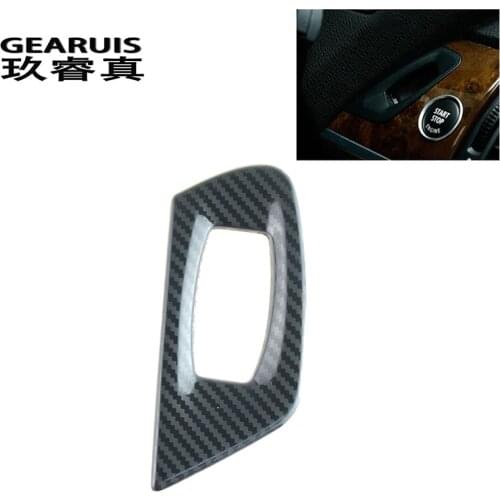 Car Styling carbon Fiber Keyhole decorative ring Ignition Key Lock Panel Covers Trim Stickers For BMW X5 X6 E70 E71 Accessories