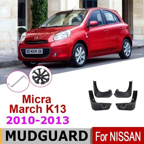 Mudflap For Nissan March Micra K13 2013-2010 Flap Car over Fender Mud Guard Splash Flaps Mudguard Accessories 2011