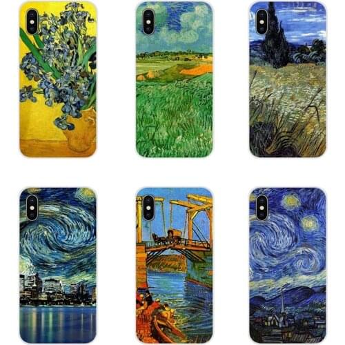 For Xiaomi Mi4 Mi5 Mi5S Mi6 Mi A1 A2 A3 5X 6X 8 CC 9 T Lite SE Pro Vincent Van Gogh Starry Sky Oil Accessories Phone Cases Cover