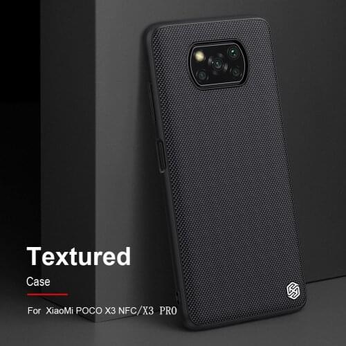 POCO X3 NFC Case Cover NILLKIN Textured Nylon Fiber Hard Back Cover Case for Xiaomi PocoPhone X3 NFC