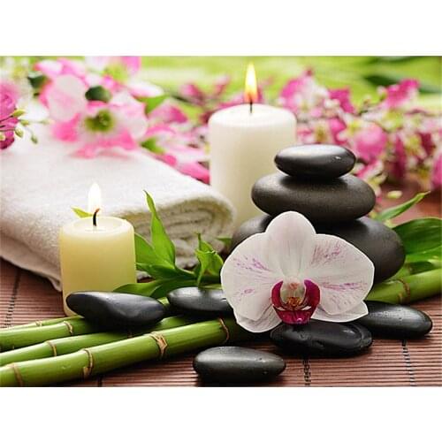 Orchid Flower DIY Embroidery Cross Stitch 11CT Kits Needlework Craft Set Cotton Thread Printed Canvas Home Wholesale