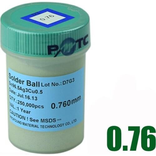 For BGA Reworking 0.76mm 250k Big Capacity Lead-free BGA Reballing Soldering Balls