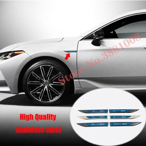 For Toyota Avalon 2013-2020 stainless steel accessories car side Emblem Fender Badge sticker cover decorative car styling 2pcs