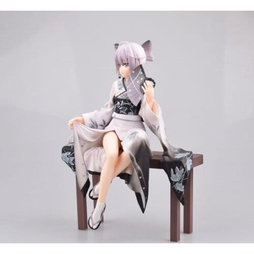 Yosuga No Sora Kasugano Sora Action Figure Anime Kimono Yukata Sitting Posture PVC Collective Model Dolls Toys Gifts 21cm