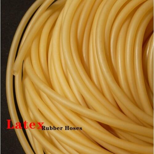 ID 5mm 6mm x 10mm OD Nature Latex Rubber Hose Flexible Pipe High Resilient Elastic Surgical Medical Tube Soft Slingshot Catapult
