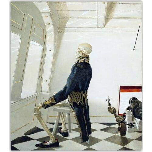 Holover Canvas Oil Painting Andrew Wyeth"Dr. Syn,1981"Western Art Decor Poster Artwork Aesthetic Wall Home Decoration