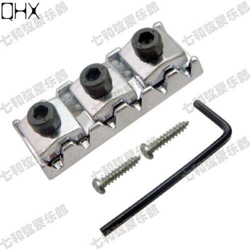 Chrome Electric Guitar Locking Nuts For Double Locking Systyem Tremolo Bridge Length 42.2mm guitar accessories