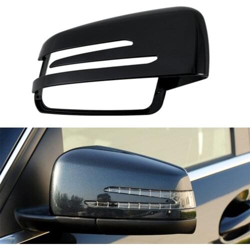 Side Mirror Cap Covers Black For Mercedes BENZ W176 W246 W212 W204 C117 X156 X204 W221 C218 A B C E S CLA GLA GLK Class