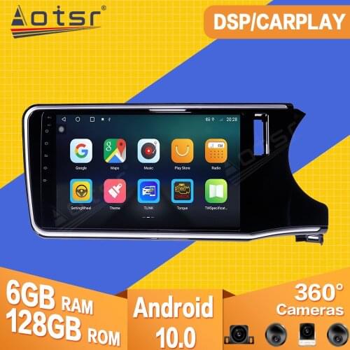 128G For Honda City Grace 2014 2015 - 2017 Android Car Tape Radio Recorder Video Player GPS Navi Auto Audio Multimedia Head Unit