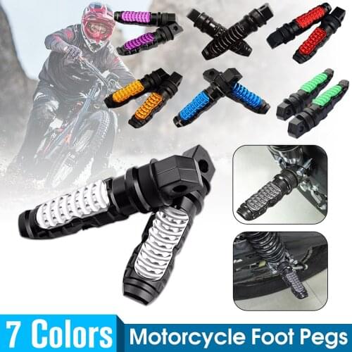 Modified 8mm 6-color aluminum universal scooter motorcycle passenger rear foot nail foot pedal footrest for Monster Duke