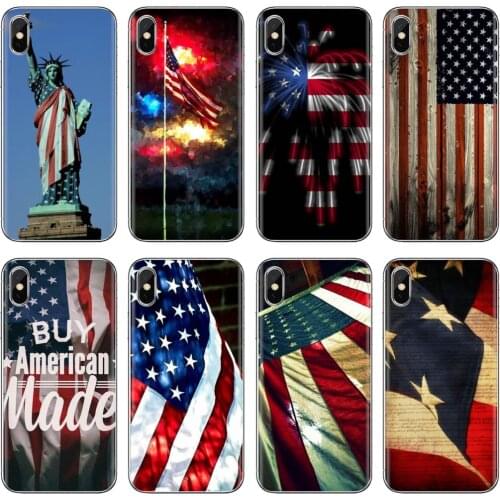 For Samsung Galaxy A10 A30 A40 A50 A60 A70 a12 a31 a41 a51 a71 a20e a21s M30 Soft Shell Cover USA America Flag Americana Banner