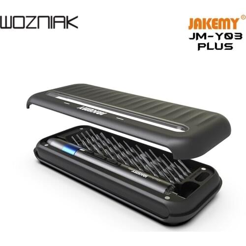 JAKEMY JM-Y03 PLUS Precision Electric Screwdriver Set Portable Rechargeable Screw Driver For Phone Tablet Repair With LED Light