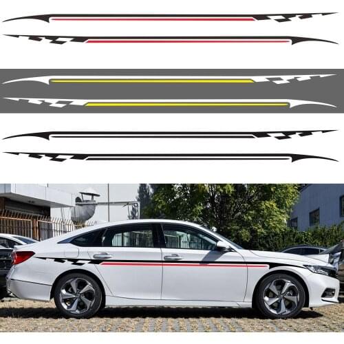 Car Sticker Side Door Long Track Racing Body Stickers Vehicle Modification Waist Vinyl Sticker Car Styling Stickers and Decals