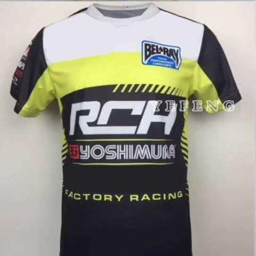 New Moto gp Mens Yellow Blue T-Shirt For Suzuki Team Racing Motorcycle Motocross Bike Off-road Riding Jersey
