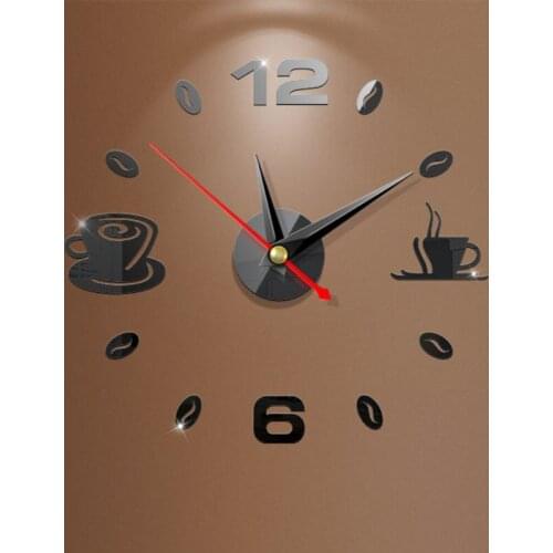 New 3D Wall Clock Design Large Acrylic Mirror Clocks Stickers Living room accessories Decorative House Clock On The Wall 40cm