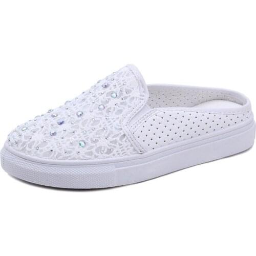 Mesh shoes womens shoes thick bottom breathable mesh overshoes lazy shoes summer cheap black hollow ultralight fashion casual s