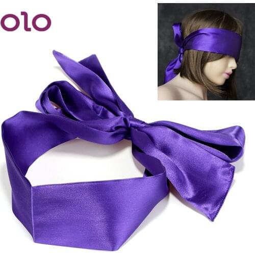 OLO 1.5M Eyes Patch Belt Masque Satin Ribbon Sexy Eye Mask Blindfold Sex Toys For Couples Cosplay Flirt SM Bondage