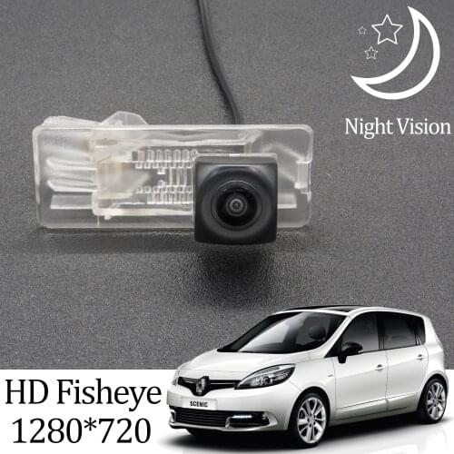Owtosin HD 1280*720 Fisheye Rear View Camera For Renault scenic II/Scenic III 2003-2016 Car Vehicle Reverse Parking Accessories
