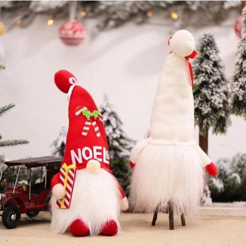 Plush Dolls With LED Lights Faceless Doll Christmas Decoration Glowing Doll Christmas Decor For Home Natal 2022 Childrens Gifts