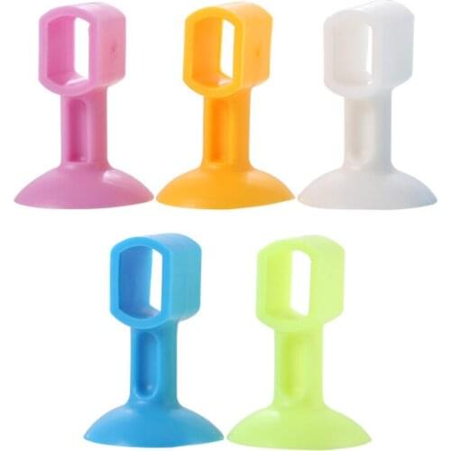 Dropshipping 2021 New Fashional Door Stops High Quality Handle Bumper Silicone Door Suction Bathroom Door Stop White/Pink/Green