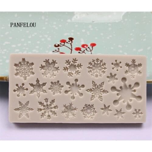 DIY snowflake Cakes Molds Silicone Mold Fondant Cake Chocolate Soap Candy Biscuit Sugar Mold Baking Kitchen Accessories