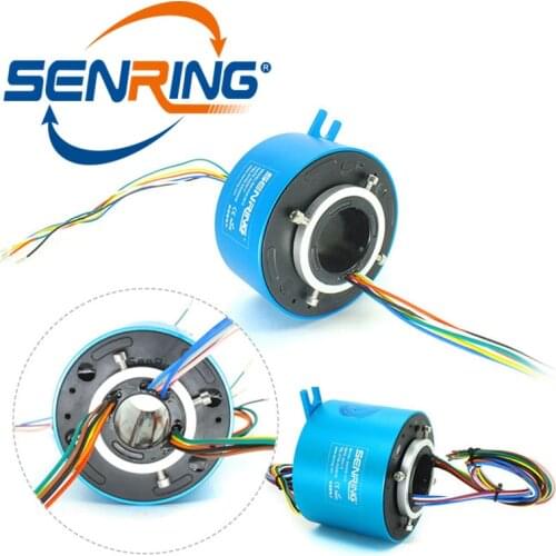 Slip Ring Rotary union with Hole Size 38.1mm OD 99mm Rotating Conductive Hallow Shaft Slip Rings 6/ 12/18/24 Wires 10A
