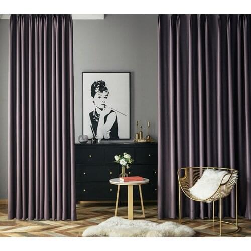 Modern Blackout Curtains For Living Room Bedroom Window Treatment Blinds Finished Drapes Solid Color Kitchen Curtains