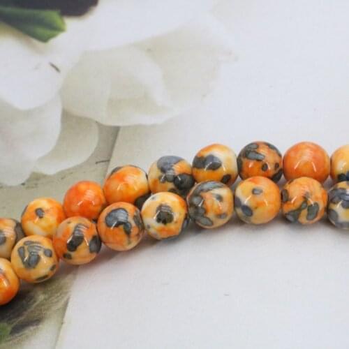 Riverstones loose beads 10mm DIY round stone 15" women fit jewelry making bracelet&necklace gift