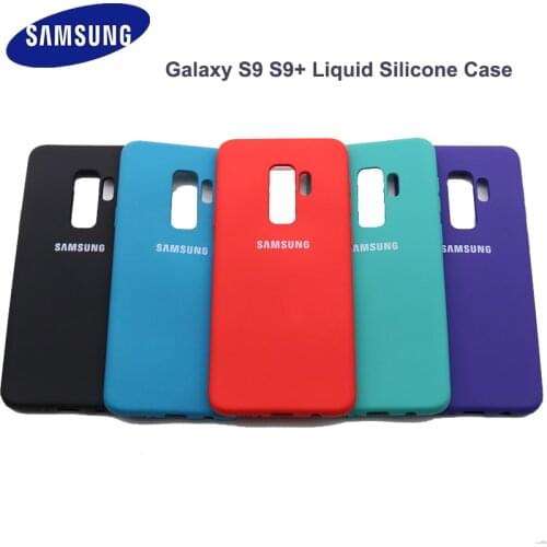 Samsung Galaxy S9 S9+ High Quality Silicone Case Liquid Silicone Cover Silky Soft-touch Shell For S9+ S9 Plus Bottom Closed
