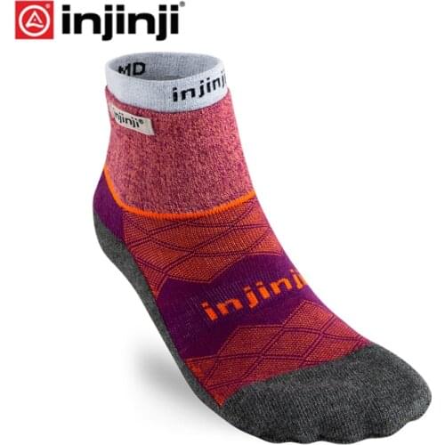 Injinji Womens Liner+Hiker MidWeig Mini-Crew Socks Running Blister prevention Sports COOLMAX Pilates Five Fingers Heated Socks