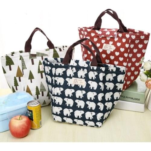 Female Lunch Food Box Bag Fashion Insulated Thermal Food Picnic Lunch Bags For Women Kids Men Cooler Tote Bag Case