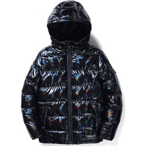 8-17 Years Boys Winter Coat Parka Cotton-wadded Jacket Boy Hooded Warm Jacket 2020 New Fashion Bronzing Thicken Warm Outerwear