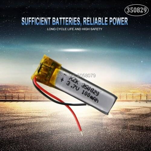 1pcs 3.7V 60mAh 350829 Lithium Polymer Li-Po li ion Rechargeable Battery cells For Mp3 MP4 MP5 GPS bluetooth