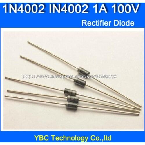 1000pcs/lot 1N4002 IN4002 1A/100V Rectifier Diode Big Power and Long Pins