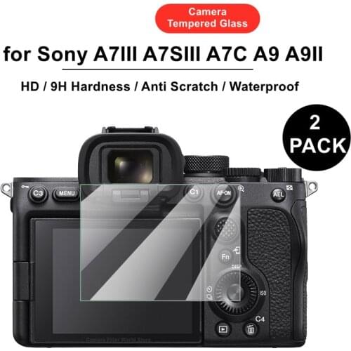 2PCS A7C A7SIII Camera Glass 9H Hardness Tempered Glass Ultra Thin Screen Protector for Sony Alpha A7III A7S III A7C A73 A9 A9II