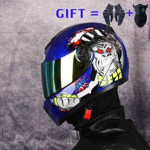 2021 Adult Motorcycle Helmet Full Face ABS Motorbike Double Lens Helmets Safety Helmet Moto Casque Women/Men Casco Moto unisex
