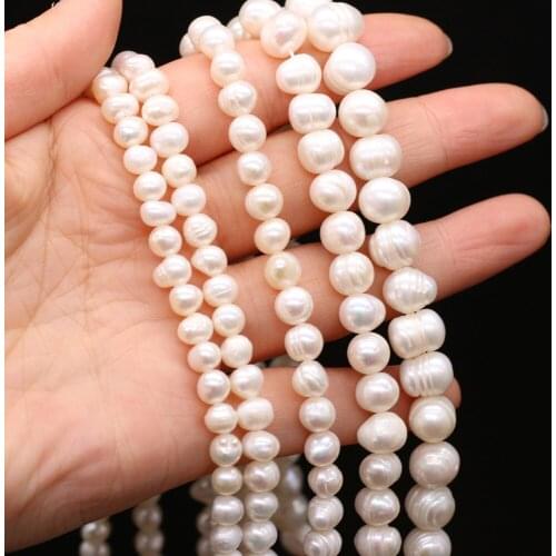 5/6/7/8/9mm Natural Freshwater Pearl Beads Round Loose Pearl Bead for Jewelry Making Women Necklace Bracelet Crafts