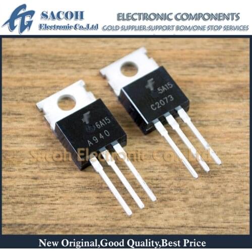 Free Shipping 10Pairs 2SA940 A940 2SC2073 C2073 1.5A 150V NPN + PNP Silicon Epitaxial Power Transistor