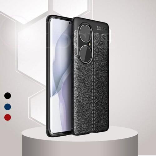 For Huawei P50 Pro Case Silicone Leather Texture Bumper Anti-knock Shockproof Case For Huawei P50 Pro Cover for Huawei P50 Pro