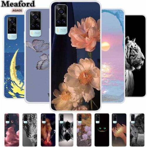For Vivo Y31 2021 Case Silicon Back Cover Phone Case For Vivo Y31 2021 Case Protective TPU Case for Vivo Y31 Y 31 6.58" Clouds