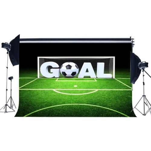 Football Field Backdrop Stadium Backdrops Goal Interior Green Grass Meadow Photography Background