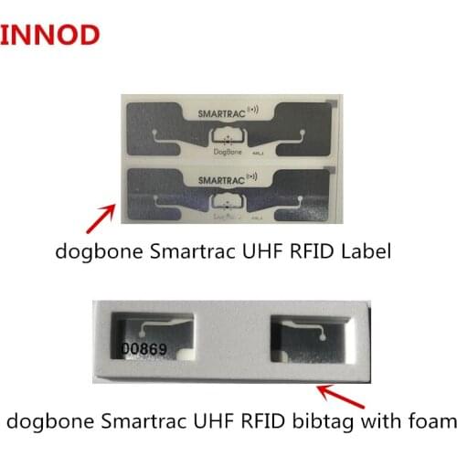 ISO18000-6C RFID UHF dogbone smartrac running sports timing chip programmable stickers for running sports marathon 860-960mhz