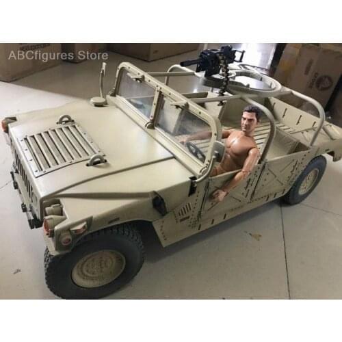 1/6 Collectible Diecast Sand Color Painting Hummer Military Truck Vehicle Model Toy for 12'' Figure Solider Scene Accessories