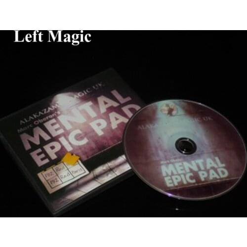 Mental Epic Pad (Gimmick + DVD) Magic Tricks Prediction Magie Close Up Props Mentalism Comedy Classic toys
