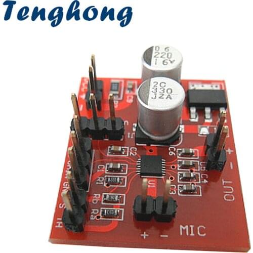 Tenghong 1PCS MAX9814 Electret Microphone Amplifier Board Module With AGC Function DC 3.6-12V With AGC Amplificador Audio