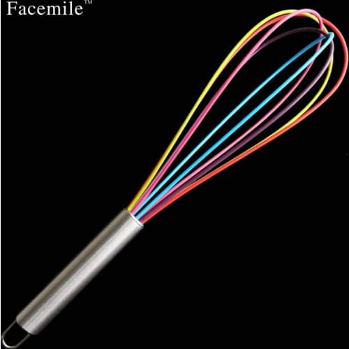 Colorful Silicone Whisk Balloon Whisk Set Wire Whisk Egg Frother Milk And Egg Beater Blender Kitchen Utensils For Blending 54044