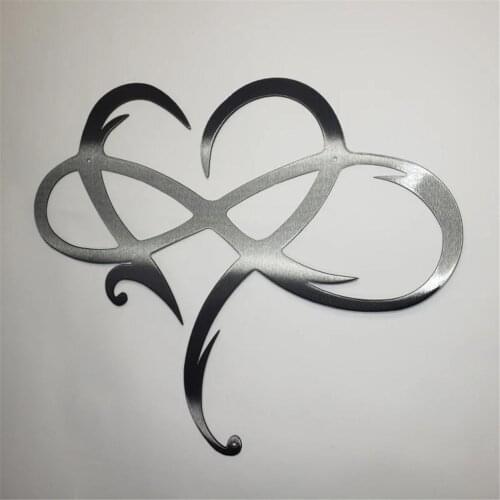 Stainless Steel Eternal Love Wall Hanging Decoration Love Heart Indoor Decorative Ornaments for Wedding Birthday Party
