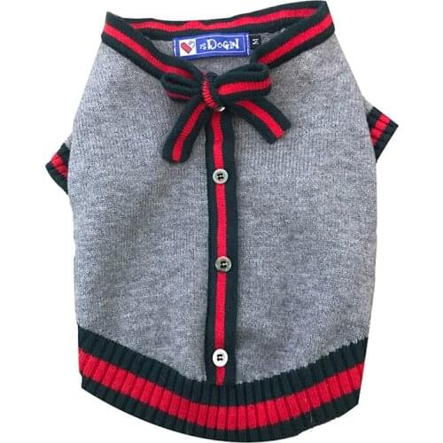Pet Clothing Dog Clothes Method Bucket Bow Sweater Pet Popular Brand Fashion Autumn And Winter New Style Hot Selling