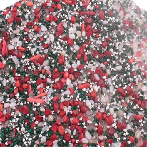 Natural gravel whole mess drill plastic mesh 3MM resin adhesive adhesive hot drilling DIY garment accessories