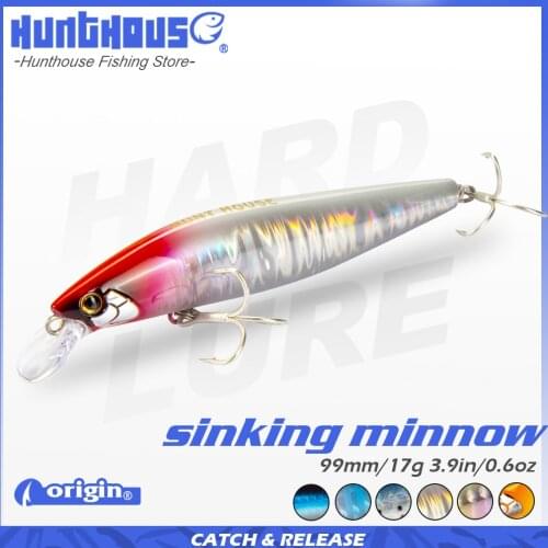 Hunthouse Minnow fishing lure sinking 99mm 17g sardines Tungsten weight slider systemexclusive Silent Assassin flashy cand lw418